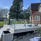 Decking with ballustrade
