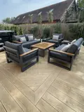 Garden decking seating